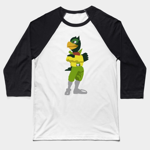 Falco the Duck Baseball T-Shirt by NMC Design